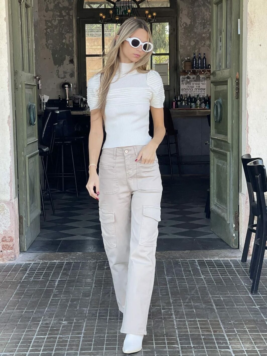 ⁦מכנס דגמ״ח אופרי - בז׳⁩ – תמונה ⁦5⁩