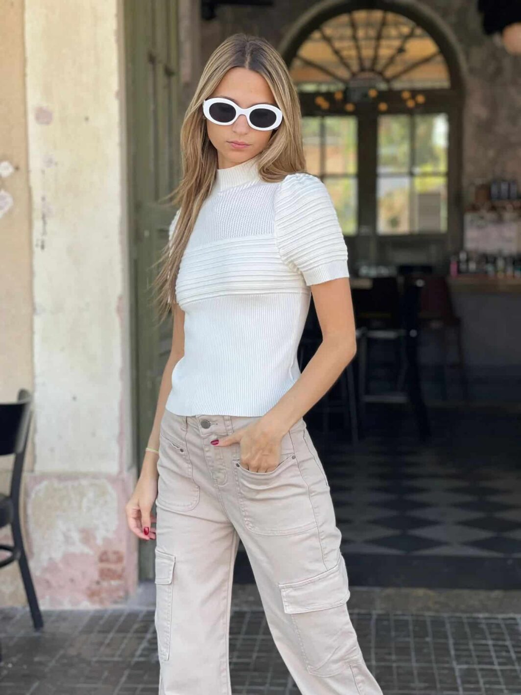 ⁦מכנס דגמ״ח אופרי - בז׳⁩ – תמונה ⁦6⁩
