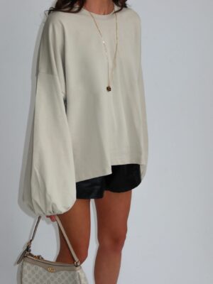 חולצת_פוטר_בייסיק_ארוכה_לנשים_אוברסייז_בז׳_2