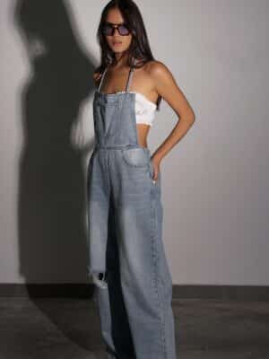 אוברול ג׳ינס ארוך סימור תכלת 2