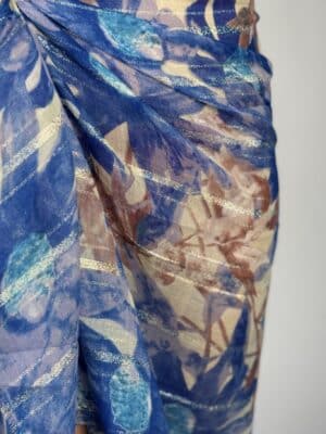 פראו נקסוס פרחוני מוזהב כחול 2