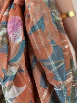 פראו נקסוס פרחוני מוזהב כתום 2