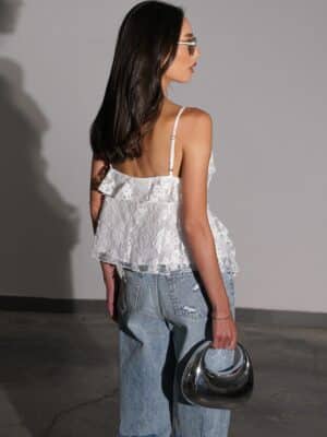 גופיית תחרה דולי לבנה 2