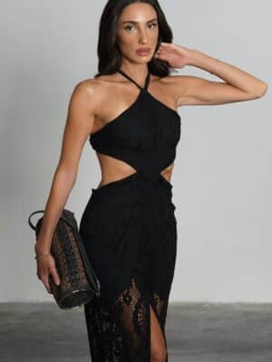 שמלת קרושה מידי מלאיה שחורה 2